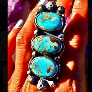 🔥SOLD ! COLLECTOR ROYSTON TURQUOISE STERLING SILVER RING